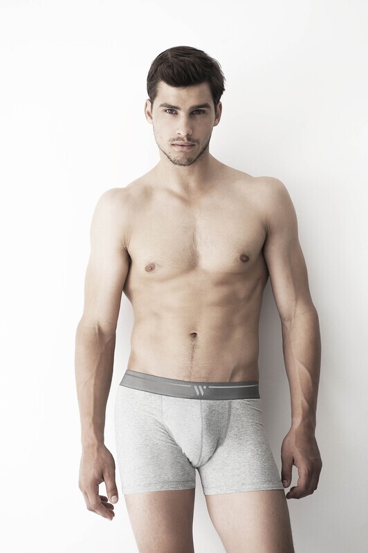 Cyclist boxershort; duopack, Woody, Grijs