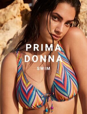 Plunge bikinitop; halve mousse cup, Prima Donna Swim, Kea, Rainbow Paradise Plunge bikinitop; halve mousse cup, Prima Donna Swim, Kea, Rainbow Paradise