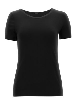 Top, katoen, T-shirt model, Oroblu, Zwart Top, katoen, T-shirt model, Oroblu, Zwart