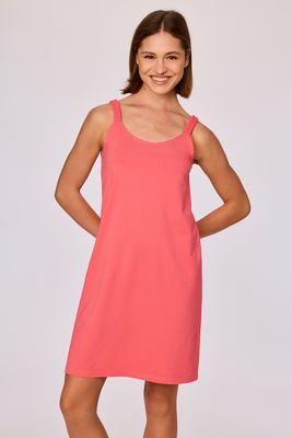 Mouwloos nachtkleedje, Woody, Rood roze