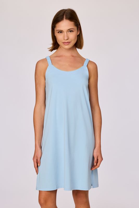 Mouwloos nachtkleedje, Woody, Lichtblauw