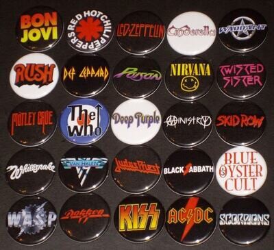 Band Small Button Badges