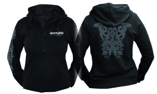 Amorphis Girly Zip Hood: Snake