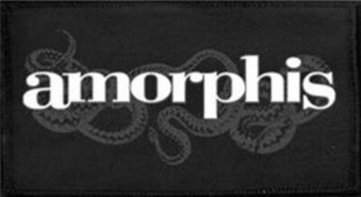Amorphis Small Patch: White Logo & Snake
