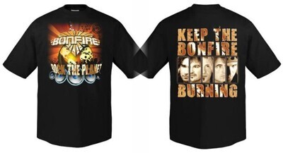 Bonfire T-shirt: Rock The Planet