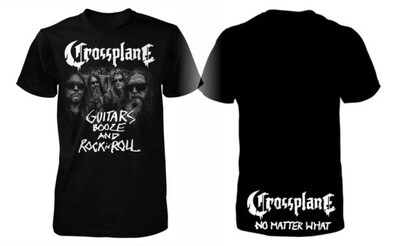 Crossplane T-shirt: Guitars, Booze And Rock N Roll