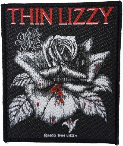 Thin Lizzy Small Patch: Black Rose