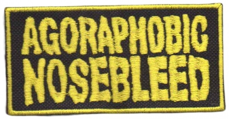 Agoraphobic Nosebleed Small Patch: Yellow Logo