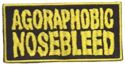 Agoraphobic Nosebleed Small Patch: Yellow Logo