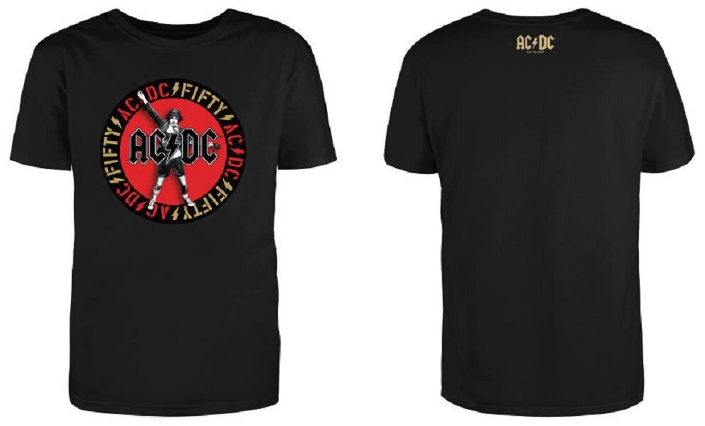 AC/DC T-shirt: Angus 50 Years AC/DC, Size: S