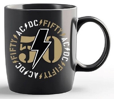 AC/DC Mug: Fifty Years AC/DC Black Bolt