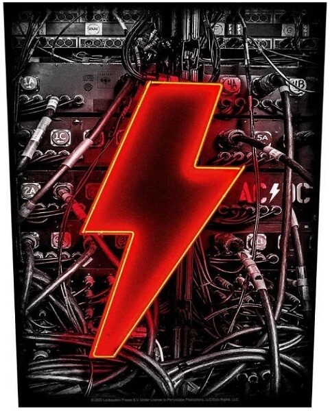 AC/DC Back Patch: PWR UP Wires & Red Bolt
