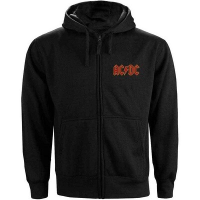 AC/DC Zip Hood: Red Logo