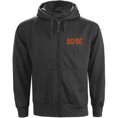 AC/DC Zip Hood: Red Logo