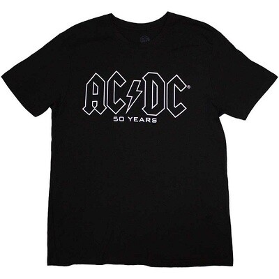 AC/DC T-shirt: Fifty Years Logos