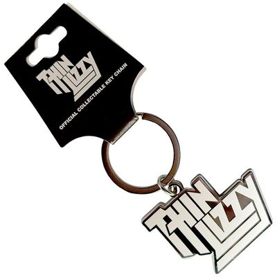 Thin Lizzy Keychain: White Logo