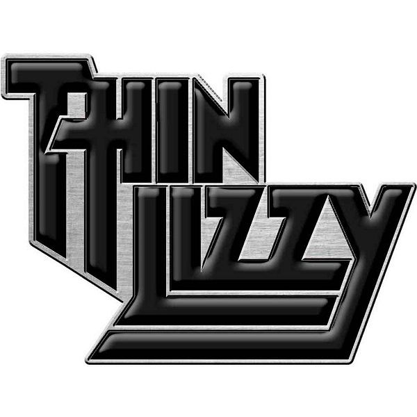 Thin Lizzy Metal Pin Badge: Black Logo