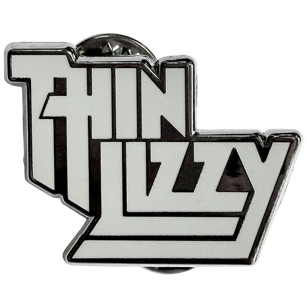 Thin Lizzy Metal Pin Badge: White Logo