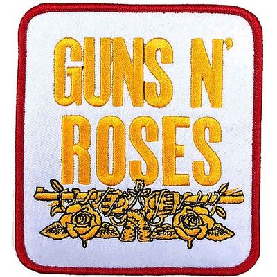 Guns N' Roses Small Patch: Yellow Logo (white)