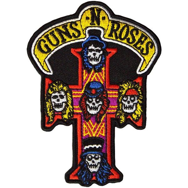 Guns N' Roses Small Patch: Appetite For Destruction Cross (cut out)