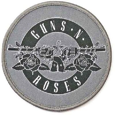 Guns N' Roses Small Patch: Black & White Logo