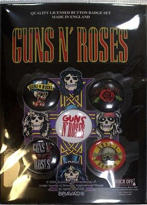 Guns N' Roses 5 Button Badge Pack: Appetite Cross