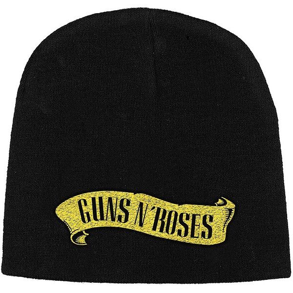 Guns N' Roses Beanie: Yellow Scroll Logo