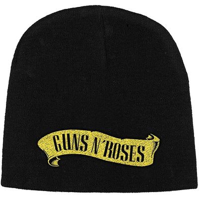 Guns N' Roses Beanie: Yellow Scroll Logo