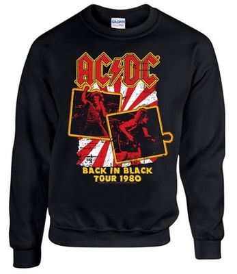 AC-DC Sweatshirt: Back In Black Tour 1980
