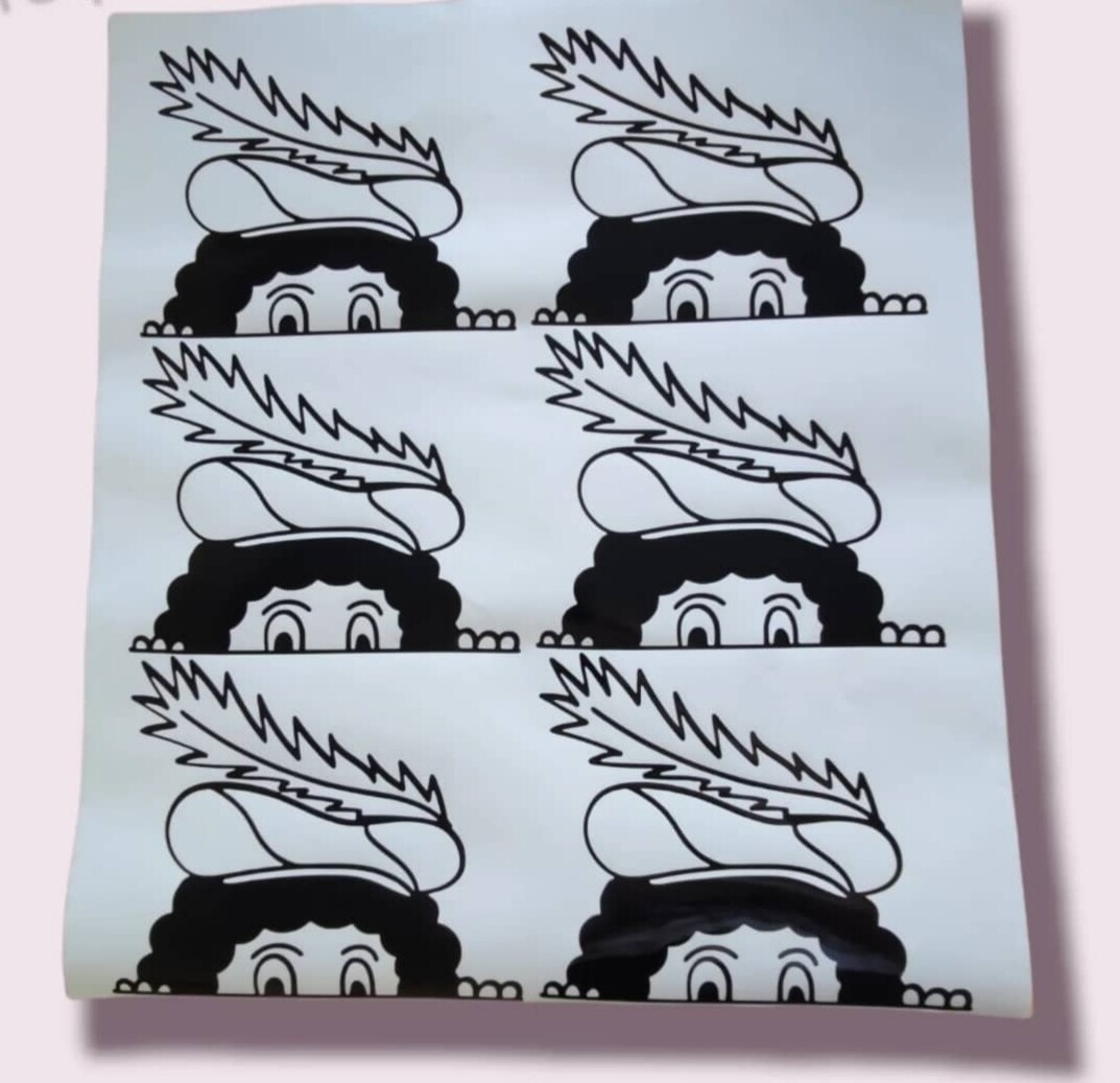 Gluurpiet zwart of wit