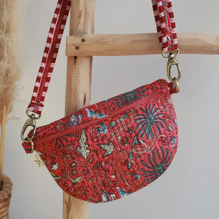 Schoudertas Flower Rood