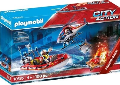 Playmobil 70335 City Action: Brandweermissie met helikopter en boot