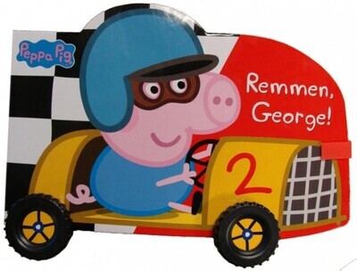 Peppa Pig boek " Remmen, George!" met bewegende wielen