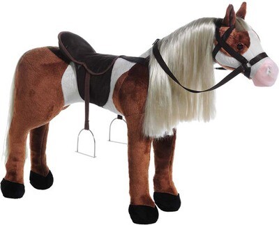 Heunec Staand paard met geluid bruine kleur 85 cm