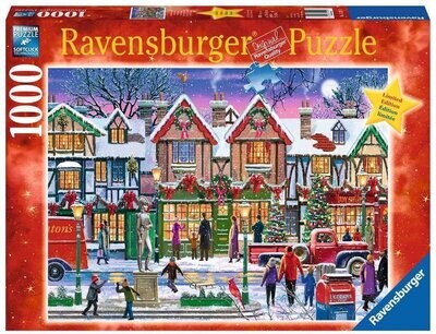 Ravensburger puzzel Kerstmis op het plein - legpuzzel - 1000 stukjes