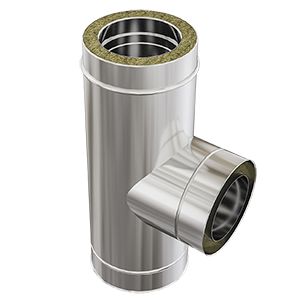 T-STUK 90° DS INOX DW Ø100 mm