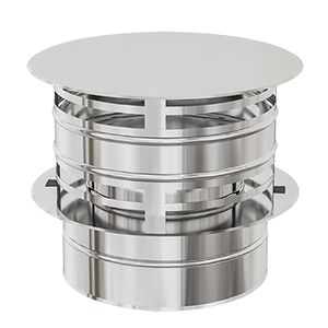 Regenkap DS INOX DW Ø 80 mm
