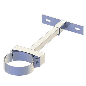 Verstelbare muurbeugel 120-360 mm Ø130