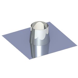 Dachplatte 0° Edelstahl verstellbar von Ø 160-Ø 215