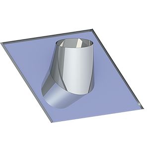 DAKPLAAT 30°-45° RVS AANPASBAAR VAN Ø120- Ø 160