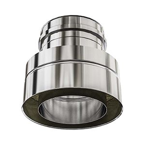 Aansluiting enkel-dubbel DS INOX DW Ø100mm