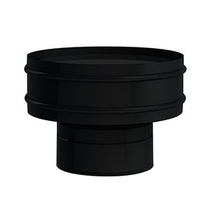 Zweedse kap DS INOX DW Zwart Ø 80 mm