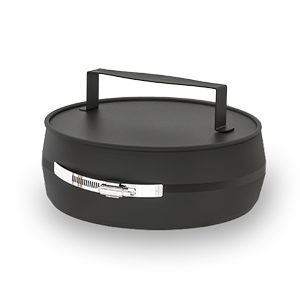 DOP ZONDER AFLOOP DS INOX ZWART DW Ø 80mm