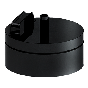 DOP + AFLOOP DS INOX ZWART DW Ø 80mm