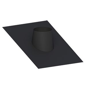 ​Dachplatte 5-30° Blei schwarz verstellbar von Ø 120-Ø 160