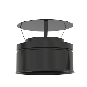 Standaard kap DS INOX DW zwart Ø 80 mm