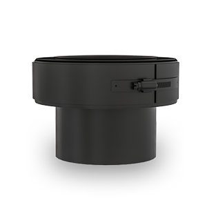 Aansluiting enkel-dubbel DS INOX DW zwart Ø80mm