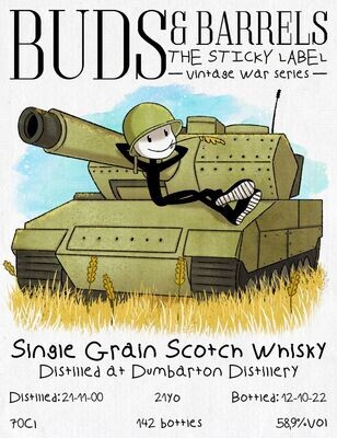 Dumbarton 21 y 2000 58.9% -Buds and Barrels- The Sticky label - Vintage War Series