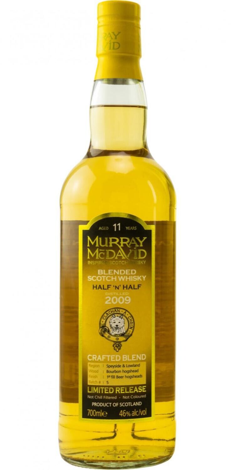 Crafted Blend Half Half 11y 2009 1st fill beer cask 46% Murray Mcdavid