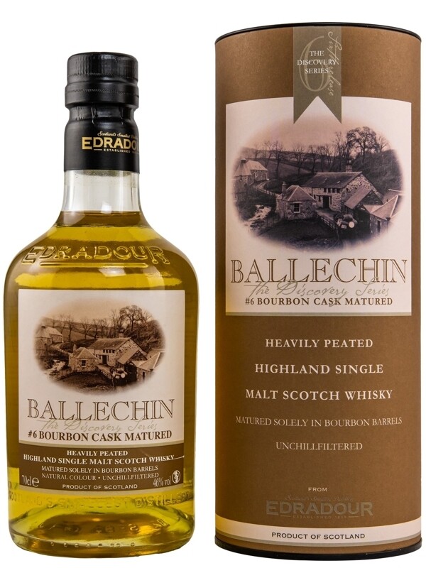 Ballechin – Heavily Peated – #6 Bourbon Cask Matured – The Discovery Series 46% Ballechin – Heavily Peated – #6 Bourbon Cask Matured – The Discovery Series 46%